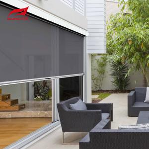 China SUNC Outdoor Electric Blinds Black Zip Screen Roller Blinds Sun Shade Patio factory