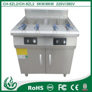 China Double tank two basket stainless steel Induction heating deep fryer factory