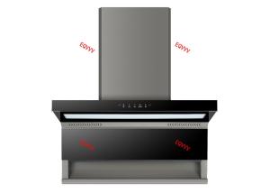 China 900mm Side Suction L Shaped Cooker Hood Kitchen Chimney Hood E68B factory