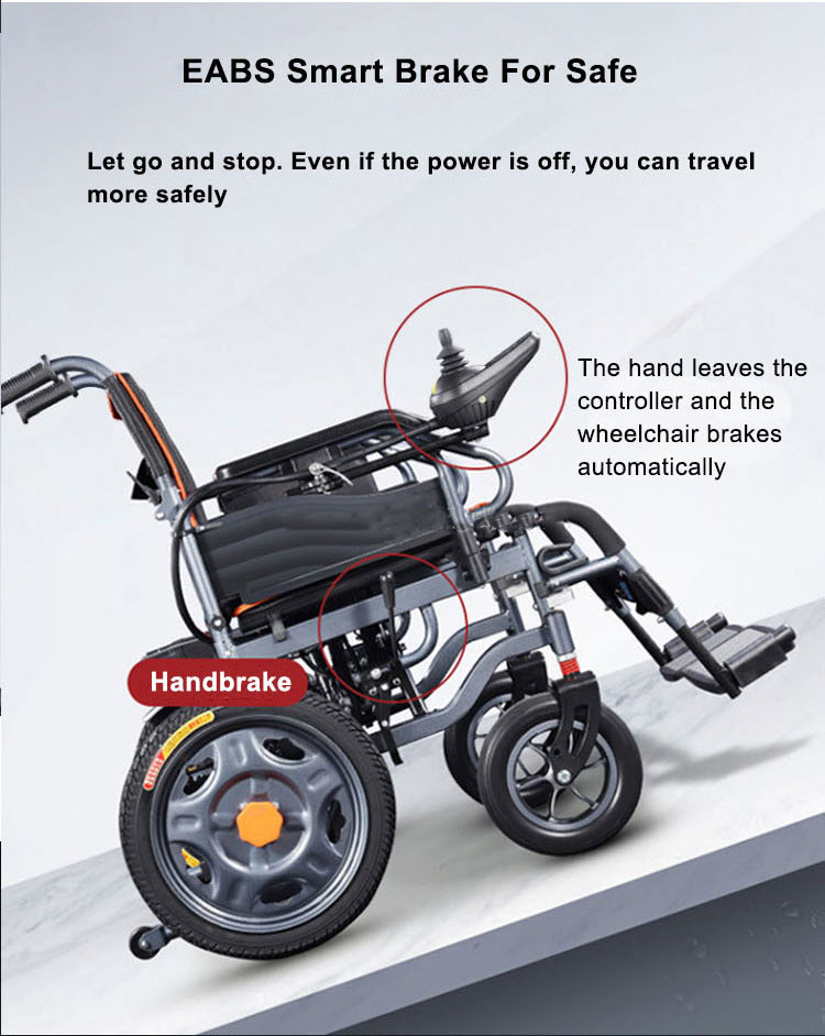 Metal Motorized Foldable Power Electric Wheelchair LightWeight