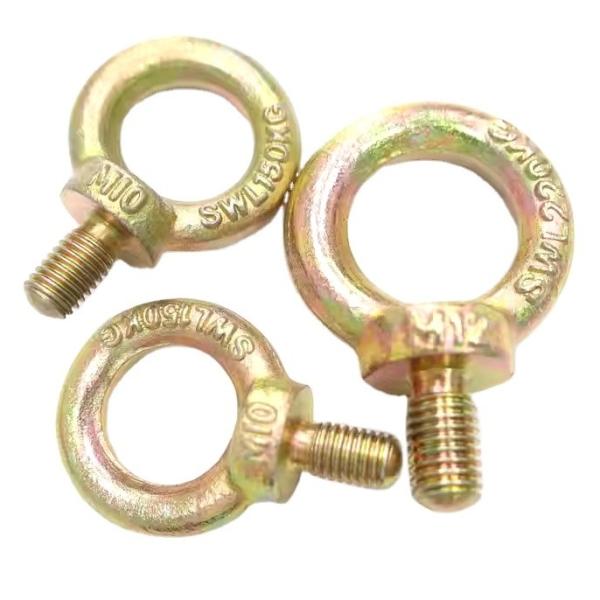 High Strength Yellow Zinc Plated Drop Forged JIS 1168 Eye Screw Bolt for