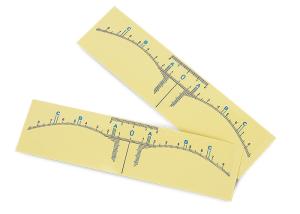 China Face Deep Transparent Eyebrow Ruler Sticker for Eyebrows Shape Measurement factory