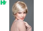 Blonde Soft Short Synthetic Wigs High Temperature Fiber For White Women