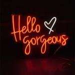 Hello gorgeous custom wedding neon sign vasten neon letter signs