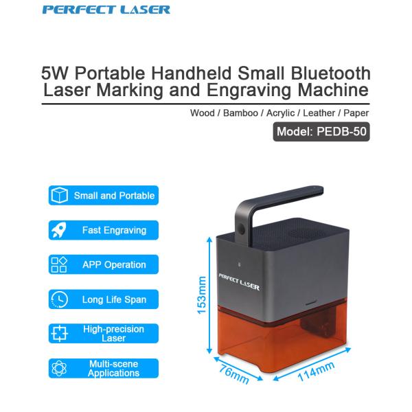 Handheld Bluetooth Laser Marking Machine For Wood Bamboo Acrylic Leather Paper