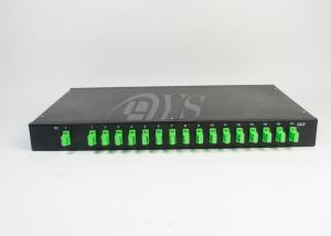 China SC/APC 1*16 PLC Optical Fiber Splitter Rack Mount Box Low Excess Loss factory