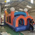 PVC Tarpaulin Inflatable Obstacle Course , Outdoor Play Blow Up Assault Course