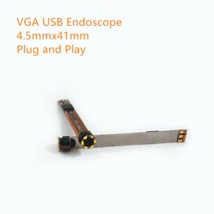 China VGA 0.3MP USB endoscope video camera module 25fps YUV MJPG DC5V plug play driveless USB endoscope D4.5mmxL41mm factory