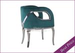 Velvet Dining Chair With Chrome Legs In Furniture Manufacturer (YS-11)