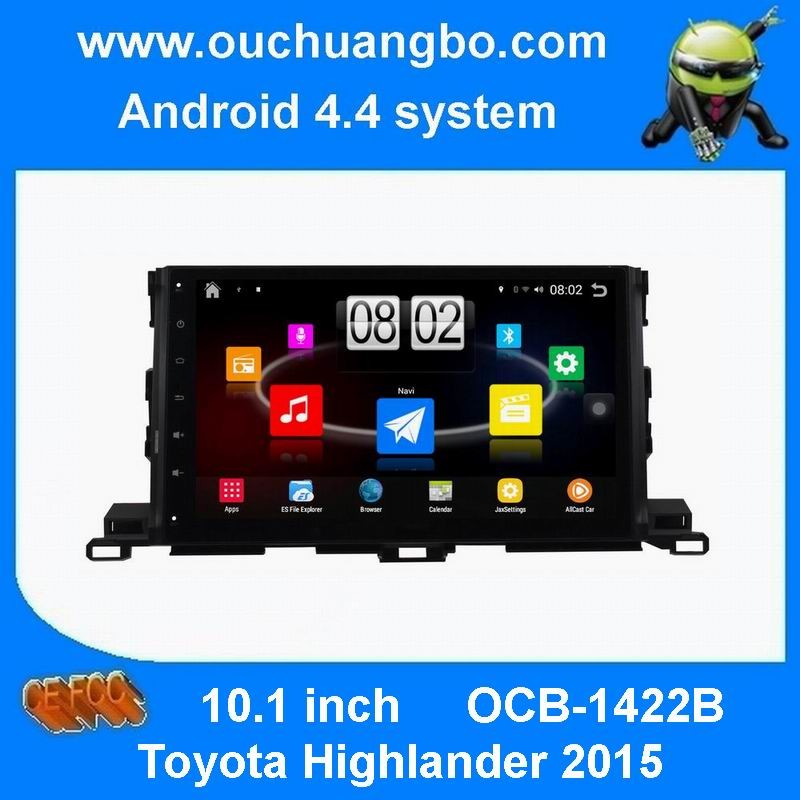 Ouchuangbo car gps navi stereo for Toyota Highlander 2015 with capacitance multiple touch screen android 4.4 system