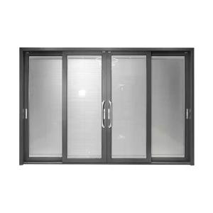 China Customized Modern Multi Panel Sliding Doors , Temper Glass Aluminum Frame Doors factory