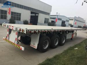 China 3 Axles 20 40 45 Feet Container Semi Trailer With Stonger Leaf Spring factory