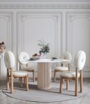 Dining Room Furniture Solid Wood Lamb Wool Doughnut Chair for Modern Dining in