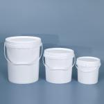 PP Plastic Bucket Iron Handle Lid for Home Food Grade Transparent White