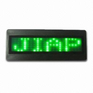 China Programmable Scrolling LED Message electronic name tags factory