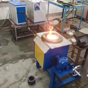 China 45kw 20HZ Brass Induction Melting Furnace 50 Mins Copper Melting Equipment factory