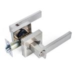 Chrome Zinc Alloy Residential Lever Set Tubular Door Lock Double Cylinder Knob