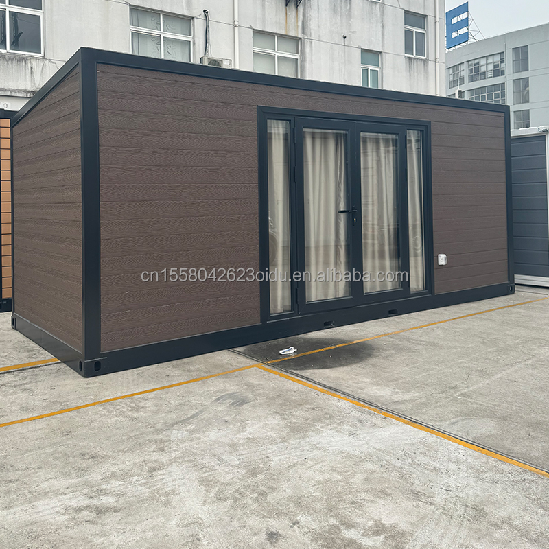 Outdoor Wooden Container Home Luxury Garden Tiny House with 2-3 Bedrooms for Families and Hotels Aluminum Alloy Windows