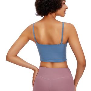 ODM Womens Longline Sports Bra With Padding Spandex Material