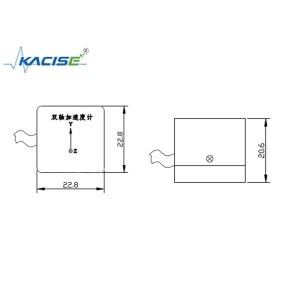 Magnetic Suction Dual Axis Accelerometer High Frequency Wide Measuring Range