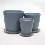 Modern Glossy Single Round Ceramic Pots for Indoor Greenery Display