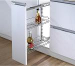 Kitchen Side Pull Out Cabinet Organizer , Pull Out Metal Basket In Iron