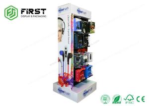 China Glossy Lamination Custom Bespoke Corrugated POP Displays Paper Cardboard Hook Displays factory