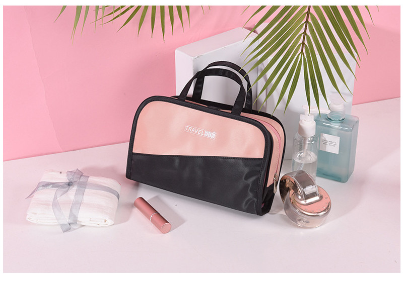 Ladies Waterproof PU Leather Toiletry Wash Bag