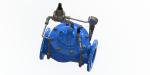 Blue Ductile Iron Pressure Sustaining Valve With Nylon - Reinforced Diaphragm