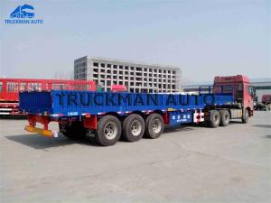 China Bulk Cargo Flatbed Side Wall Semi Trailer Bottom 3mm With Linglong Tire factory