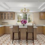 Mint Green Unassembled Kitchen Cabinets Solid Wood Walnut Kitchen Customized