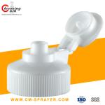 38-400 24/410 White Flip Top Caps Child Resistant 24mm 38mm Thread Round Ribbed