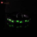 Custom Nylon Led Light Up Dog Collar / Flashing Dog Collar Safety Dog Led Light