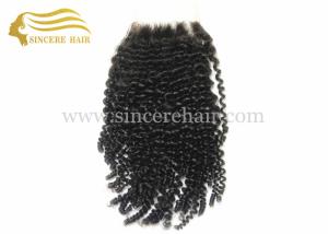China Hot 18&quot; Clouser Hair Extensions - 18&quot; Black Curly Virgin Remy Human Hair Clouser Extensions 4 X 4 For Sale factory