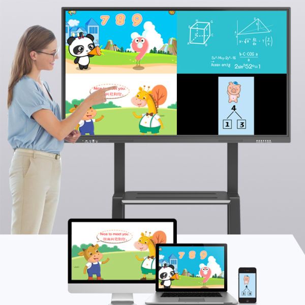 China 65" Android Touchscreen Interactive Whiteboard Smart Board 350 cd/m2 factory