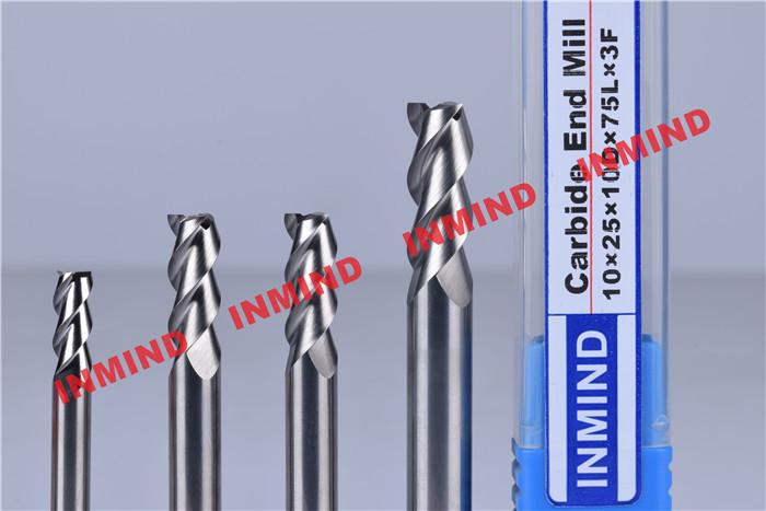3 Flute 8mm Aluminum End Mill Bits With 45º Helix Angle No Coating
