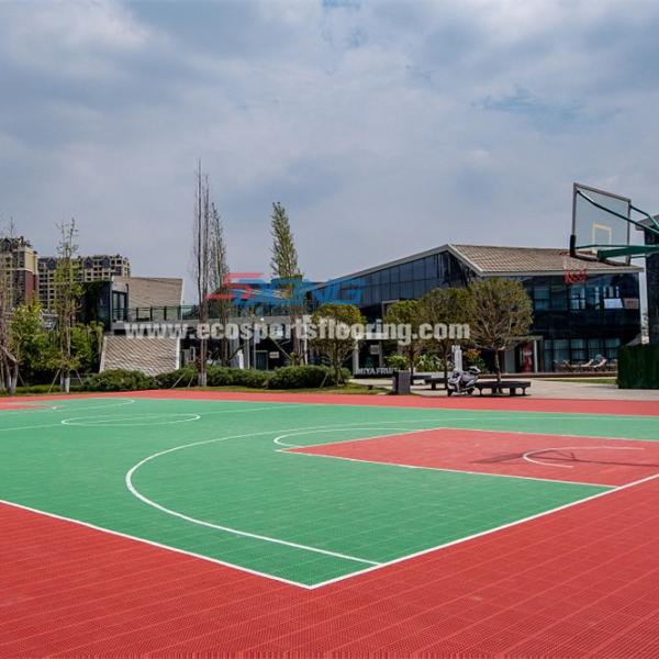 Wear Resistant Outdoor Sports Surfaces Fireproof PP Interlocking Suspension