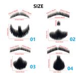 Fake beards, men's realistic human hair synthetic beards, invisible and lifelike