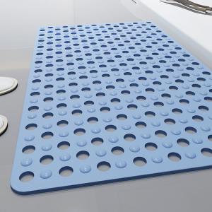 China Drain Holes Square Bathroom Tub Mats For Stand Up Showers factory