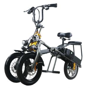 China Lightweight Electric Powered Tricycle 14 Inch Aluminium Alloy Frame factory
