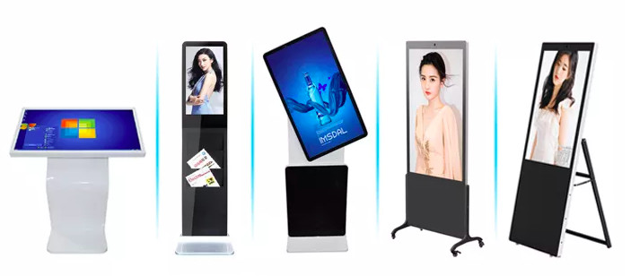 Outdoor LCD Interactive Digital Kiosk Display 43 Inch Lightweight