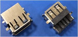 China 4pin AF Type USB2.0 Connector with 90 degreee dip foot factory
