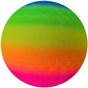 China Nontoxic Antiburst Rainbow Playground Ball , Multifunctional Rubber Play Ball factory