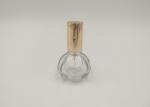 Golden Spray Pump Perfume Glass Bottle Round With Customized Logos Printing