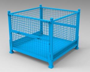 China Warehouse Stacking Steel Wire Mesh Storage Container factory