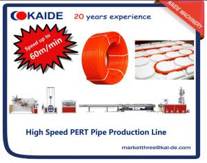 China 60m/min PERT Pipe Extrusion Line with automatic pipe coiler factory