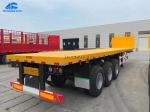 3 Axle Container Flatbed Semi Trailer For Container & Bulk Cargo Transport