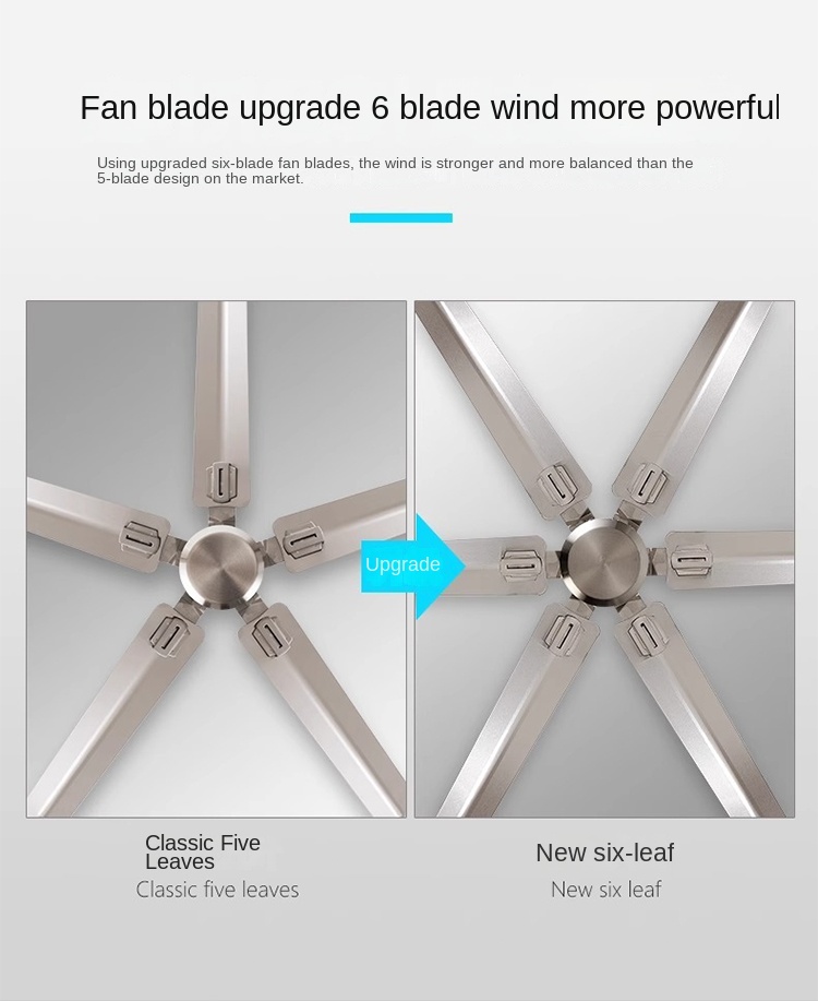 NEW Style 48 52 56 Inches Dc Ac Modern Indoor Energy Efficient Stainless Steel/wood Blades Ceiling Fan With Led Light