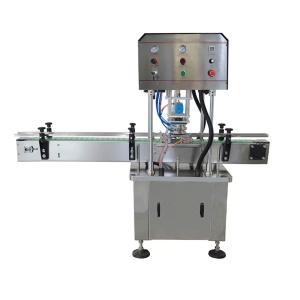 China Automatic Glass Jar Vacuum Capping Machine Single Head Sauce Jam Paste Glass Bottle Full Automatic on sale