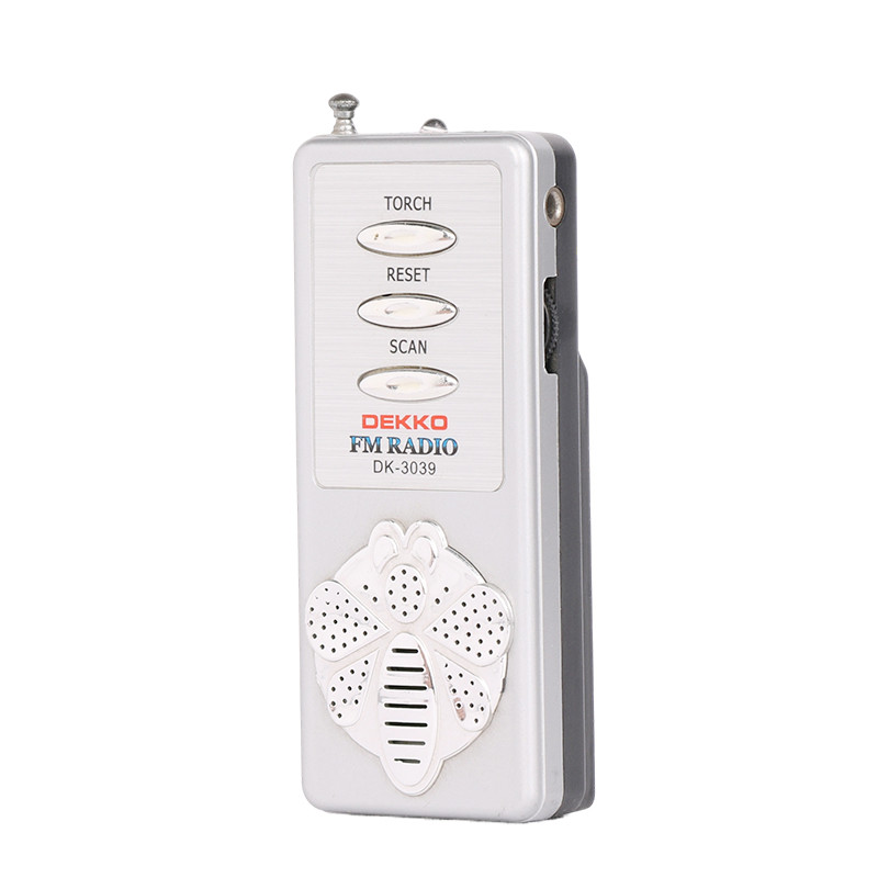 ABS FM Speaker Radio Wireless Speaker 3V With Stereo Earphone Portable